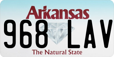 AR license plate 968LAV