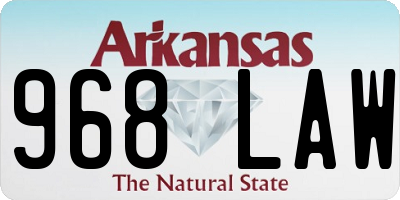 AR license plate 968LAW