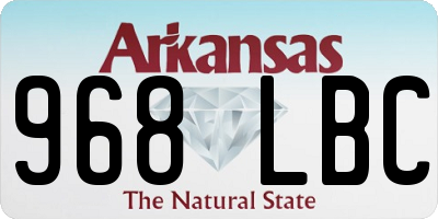 AR license plate 968LBC