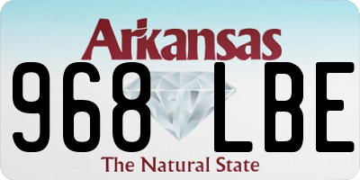 AR license plate 968LBE