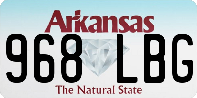 AR license plate 968LBG