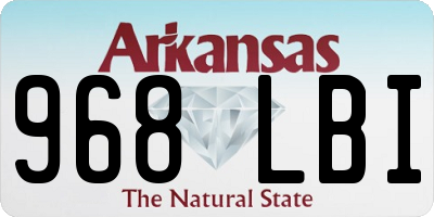 AR license plate 968LBI