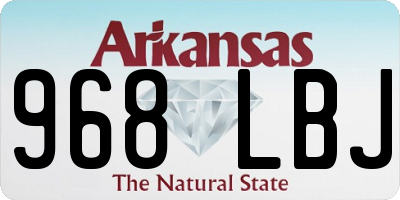 AR license plate 968LBJ
