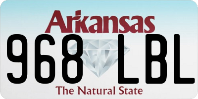 AR license plate 968LBL