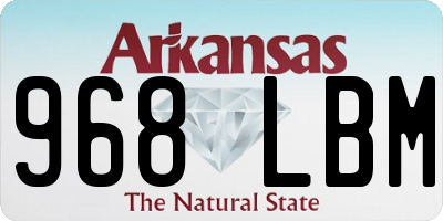 AR license plate 968LBM