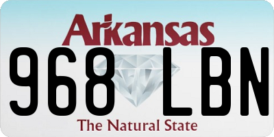 AR license plate 968LBN