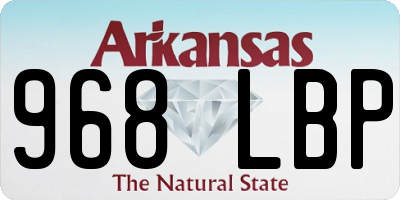 AR license plate 968LBP