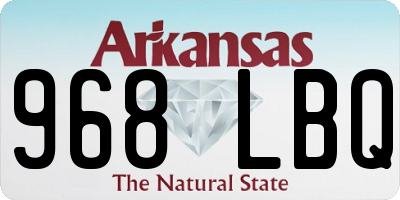 AR license plate 968LBQ