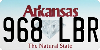 AR license plate 968LBR