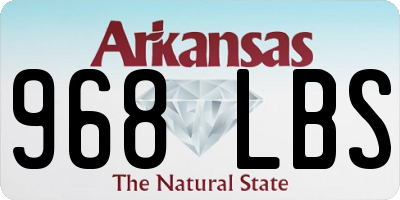 AR license plate 968LBS