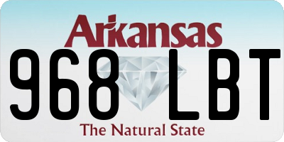 AR license plate 968LBT