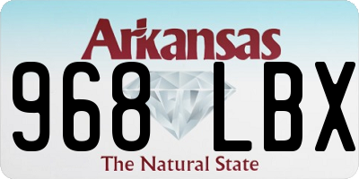 AR license plate 968LBX