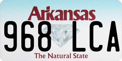 AR license plate 968LCA