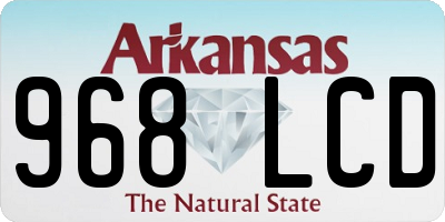 AR license plate 968LCD