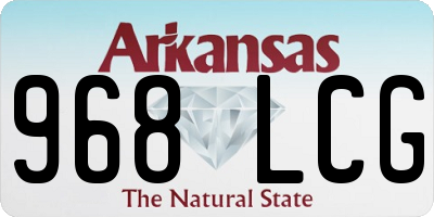 AR license plate 968LCG
