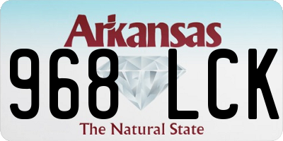 AR license plate 968LCK