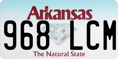 AR license plate 968LCM