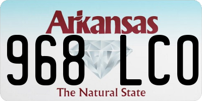 AR license plate 968LCO