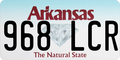 AR license plate 968LCR
