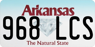 AR license plate 968LCS