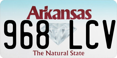 AR license plate 968LCV