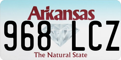 AR license plate 968LCZ