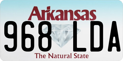 AR license plate 968LDA