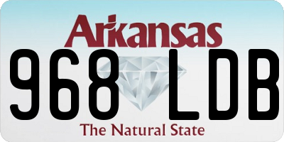 AR license plate 968LDB