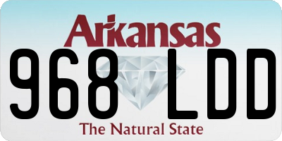 AR license plate 968LDD