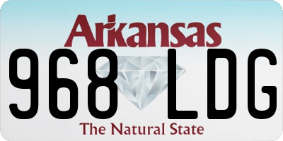 AR license plate 968LDG