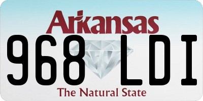 AR license plate 968LDI