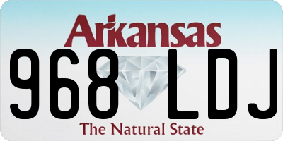 AR license plate 968LDJ