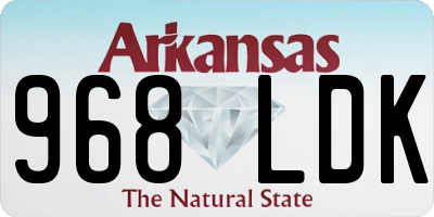 AR license plate 968LDK