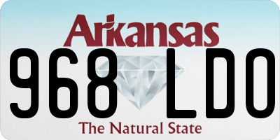 AR license plate 968LDO