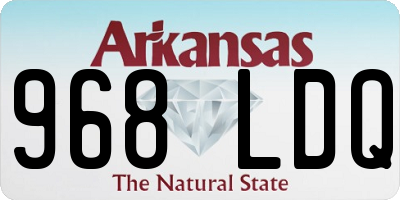 AR license plate 968LDQ