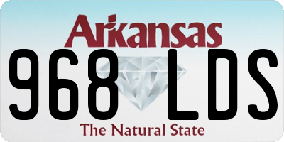 AR license plate 968LDS