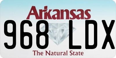 AR license plate 968LDX