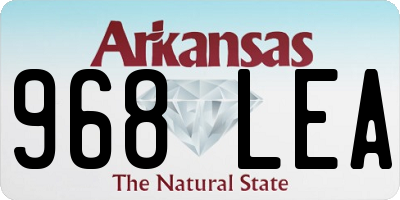 AR license plate 968LEA