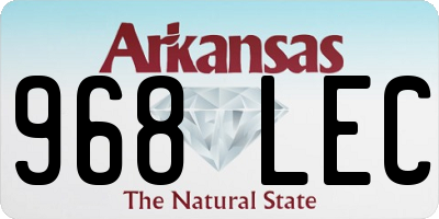 AR license plate 968LEC