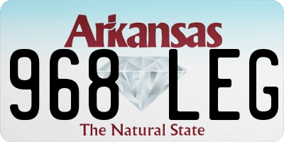 AR license plate 968LEG