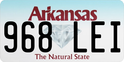 AR license plate 968LEI