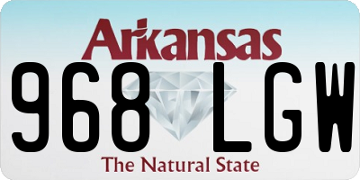 AR license plate 968LGW