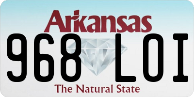 AR license plate 968LOI