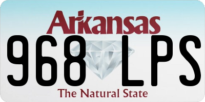 AR license plate 968LPS