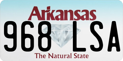AR license plate 968LSA