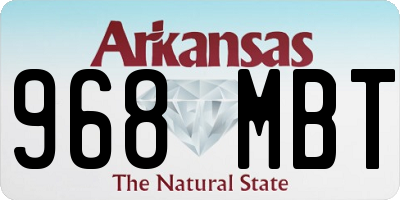 AR license plate 968MBT
