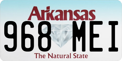 AR license plate 968MEI