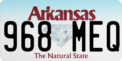 AR license plate 968MEQ