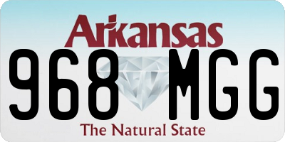 AR license plate 968MGG