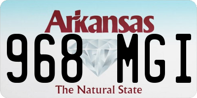 AR license plate 968MGI